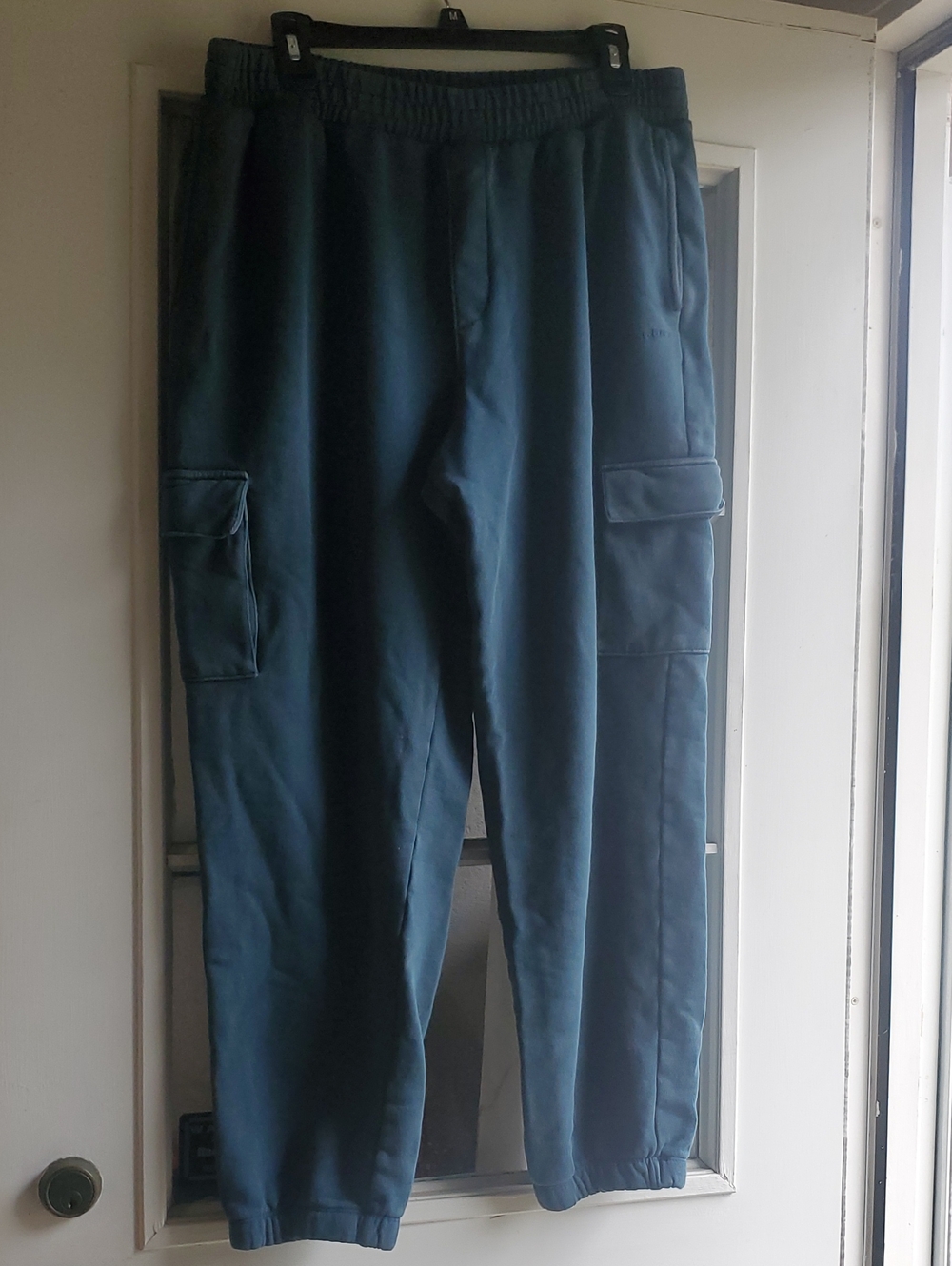 Washed Teal Cargo Sweatpant